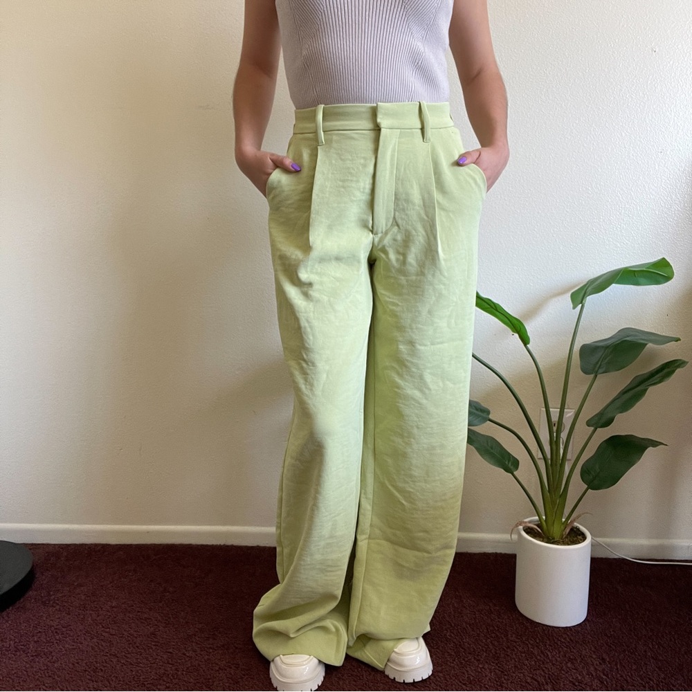 Abercrombie & Fitch Premium Crepe Tailored Wide-Leg Pants